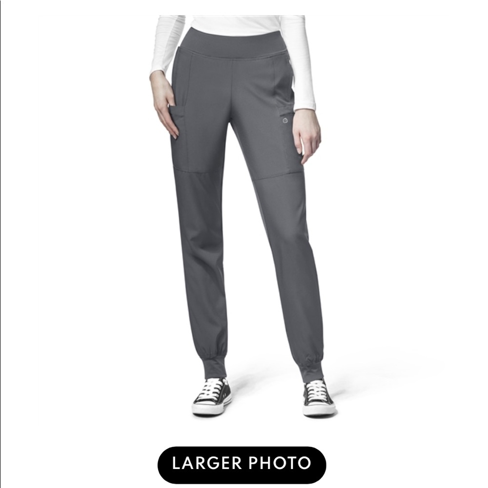 Pewter wonderwink123 jogger pant scrubs tall